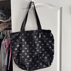 Victoria's Secret Black Tote with Logo Pattern